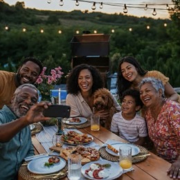 a group of people outdoors